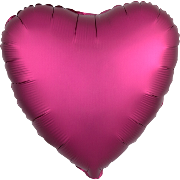 Standard Heart Silk Lustre Pomegranate